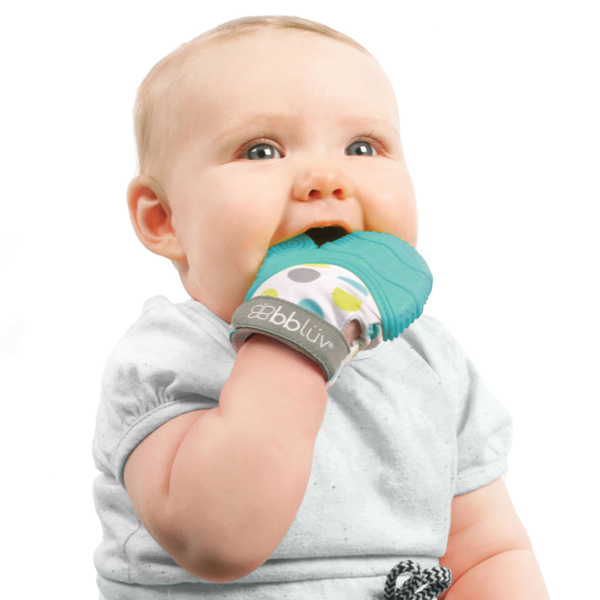 Gant de Dentition pour Bébé,Mitaines de Dentition pour Bébés,Moufle  Jouet,Âge 3–12 Mois Protéger Bébé(Joli Cœur Doux,Rose)2PCS